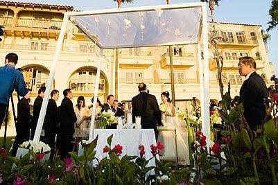 Outdoor wedding ceremony