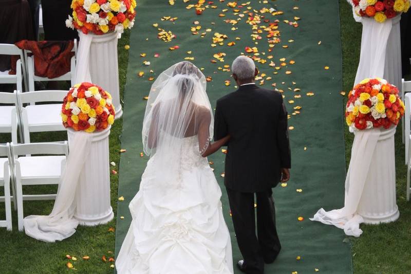 Walking down the aisle