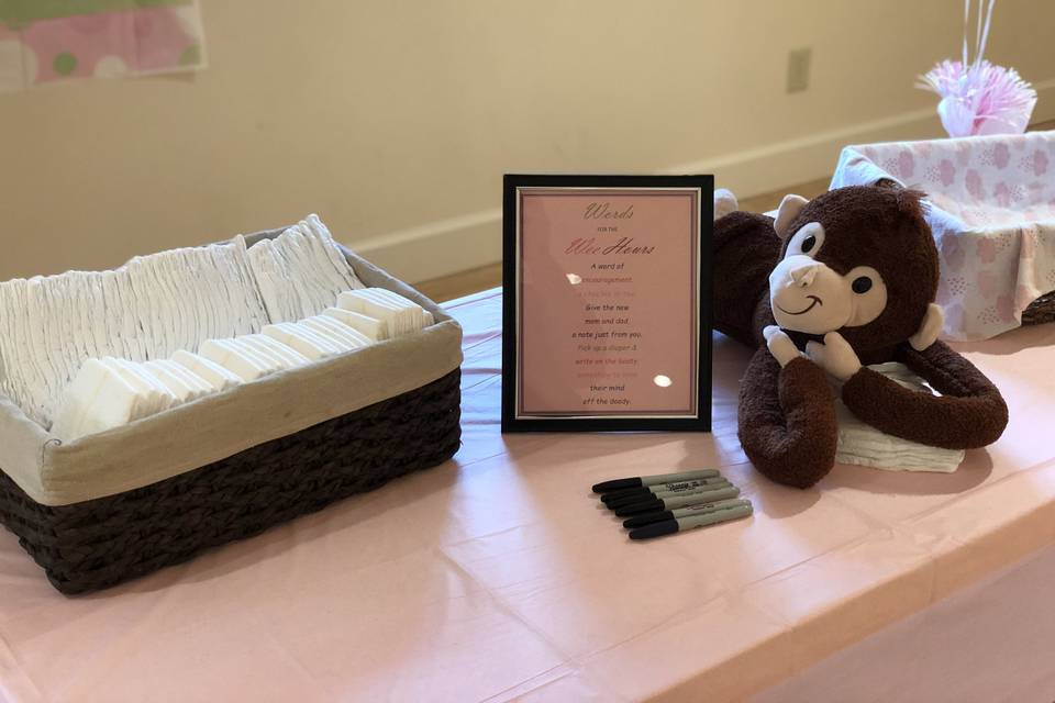 Baby Shower Book Table