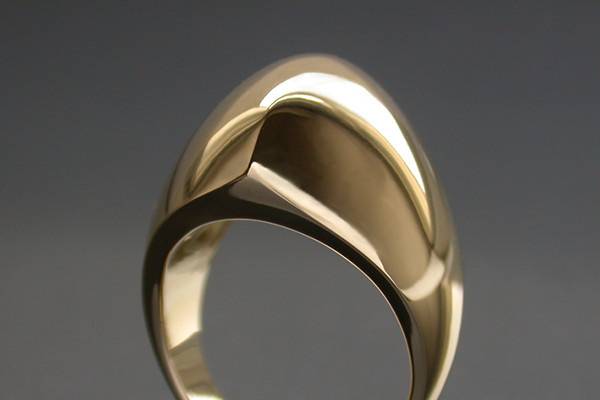 Plain Hand Made Engagement ring in 18K yellow gold. Stone/s can be added on request. It can be fabricated in other metals including Platinum and Silver.
