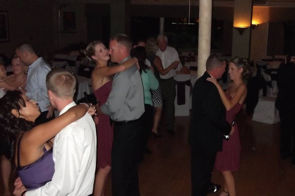 Guests dancing