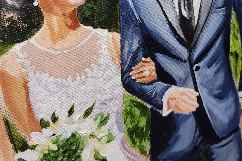 Live wedding painting