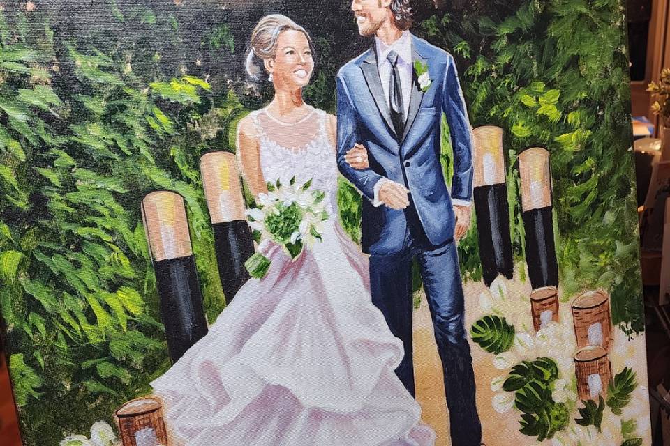 Live wedding painting