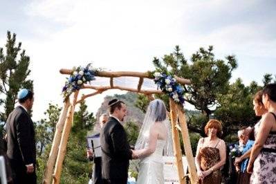 Aspen arch wedding huppa