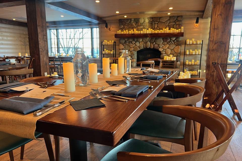 Table Setting with Fireplace