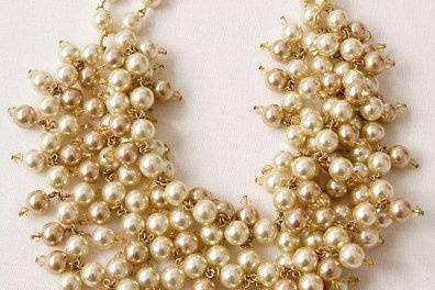 Byblos Pearl Bib Necklace....a show stopper!