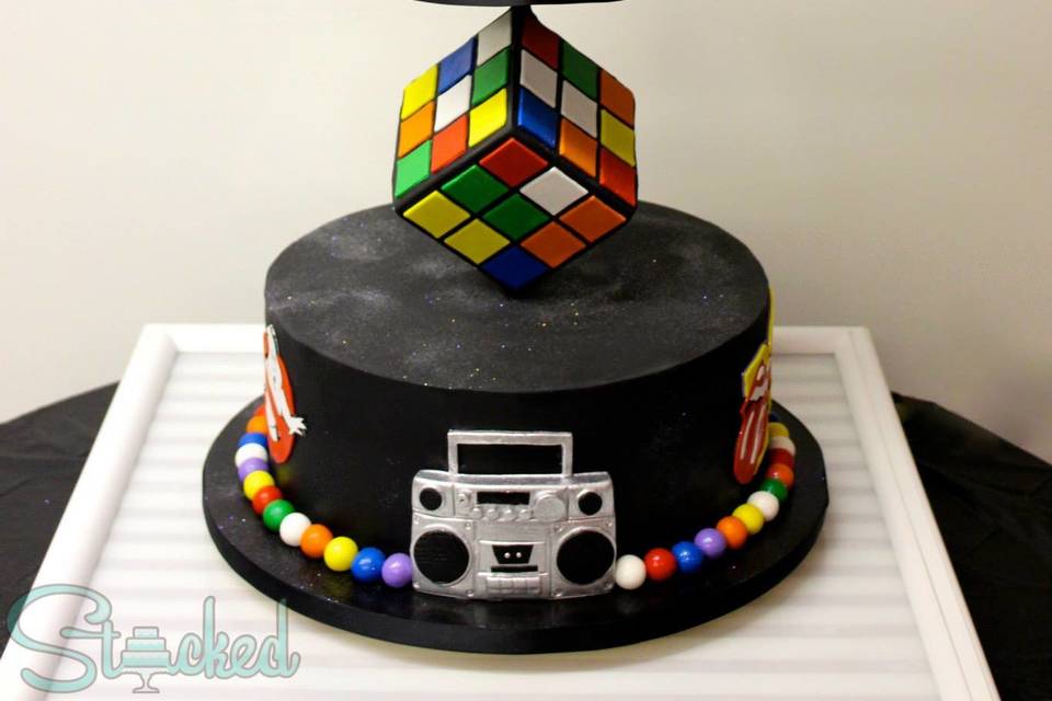 Karo's Cakery - This is a 6x6” Rubik's cube cake! It's three layers of  chocolate sponge, filled with yummy chocolate buttercream! Happy 11th  birthday, Jeremy! I hope you love your cake! #karoscakery #