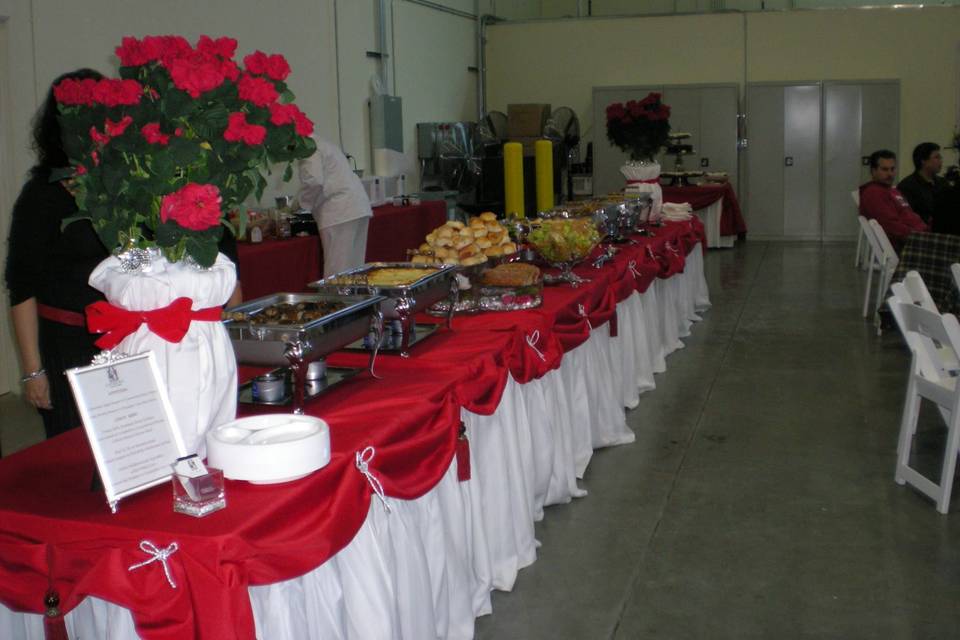 Catered buffet