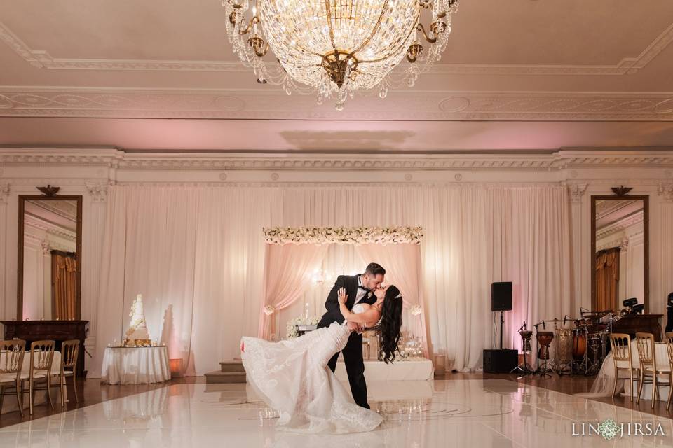 Dipping the bride in the East Room