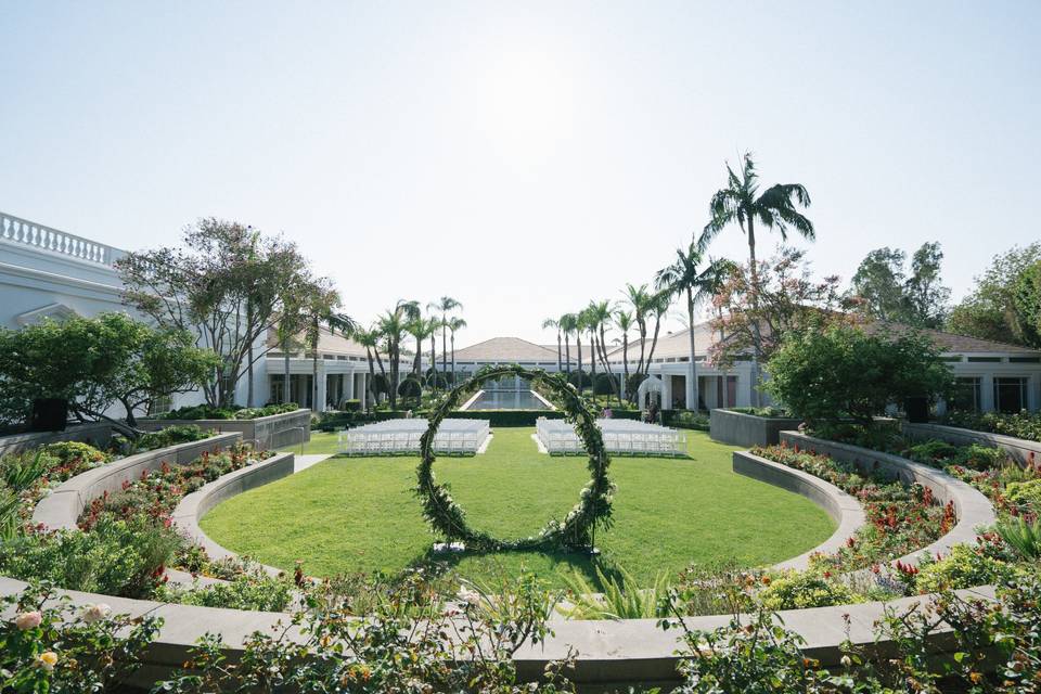 Rose garden arial view