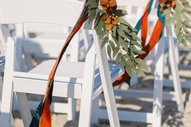 Flowers on the chairs
