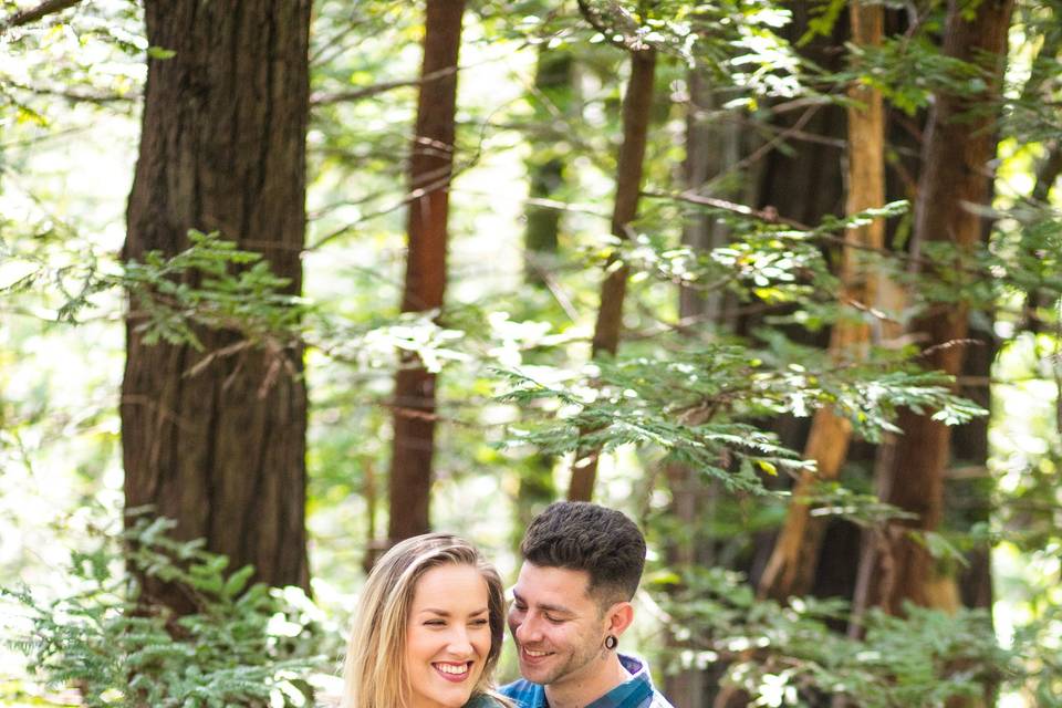Engagement session in a forest