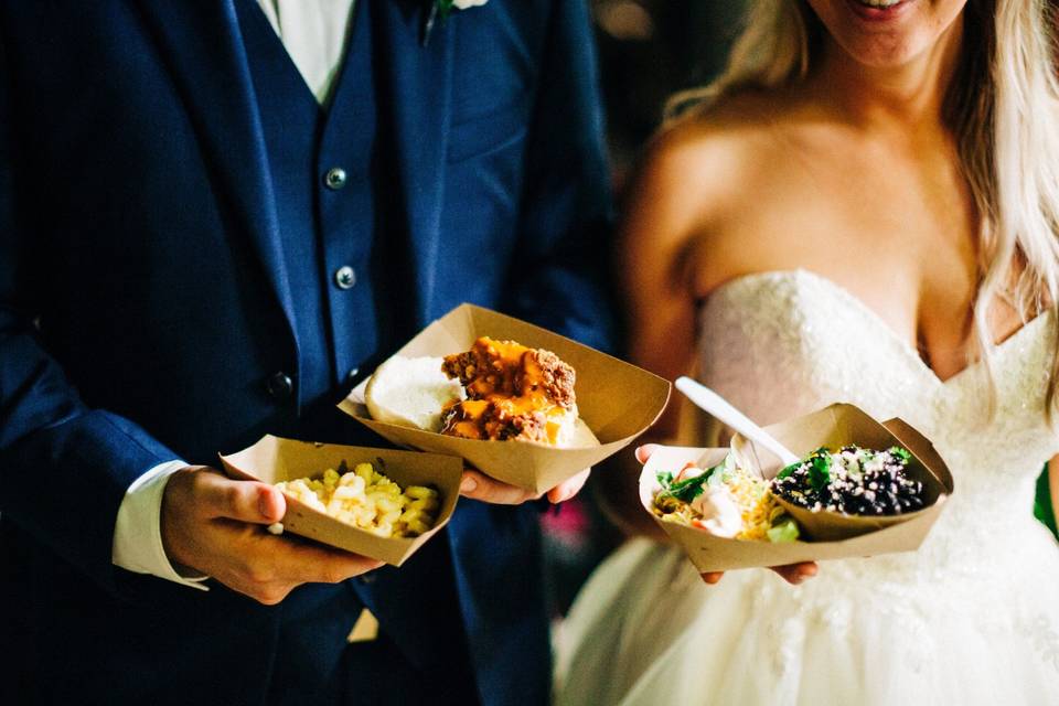 Bride & Groom at Truck