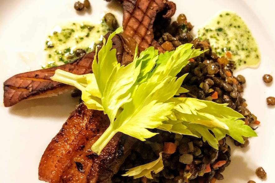 Pork belly and lentils du pays