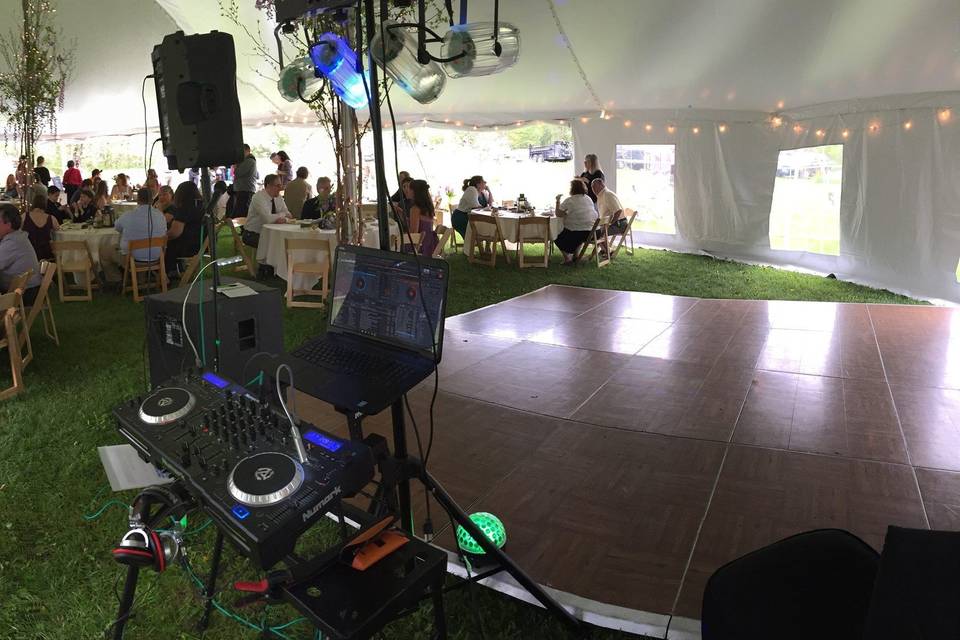 A marquee reception
