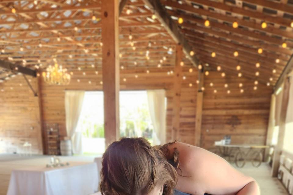 Flower girl hugs
