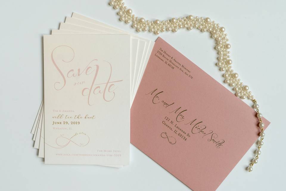 Classic Blush Save the Date