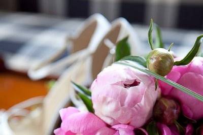 Bouquet and shoes