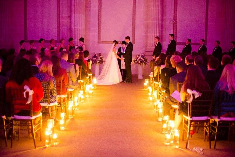 Candlelit aisle