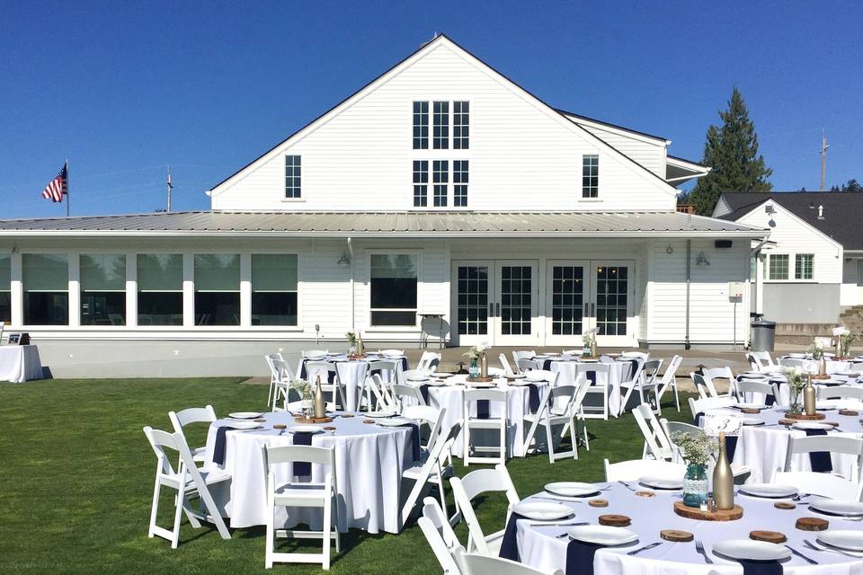 Outdoor reception setup