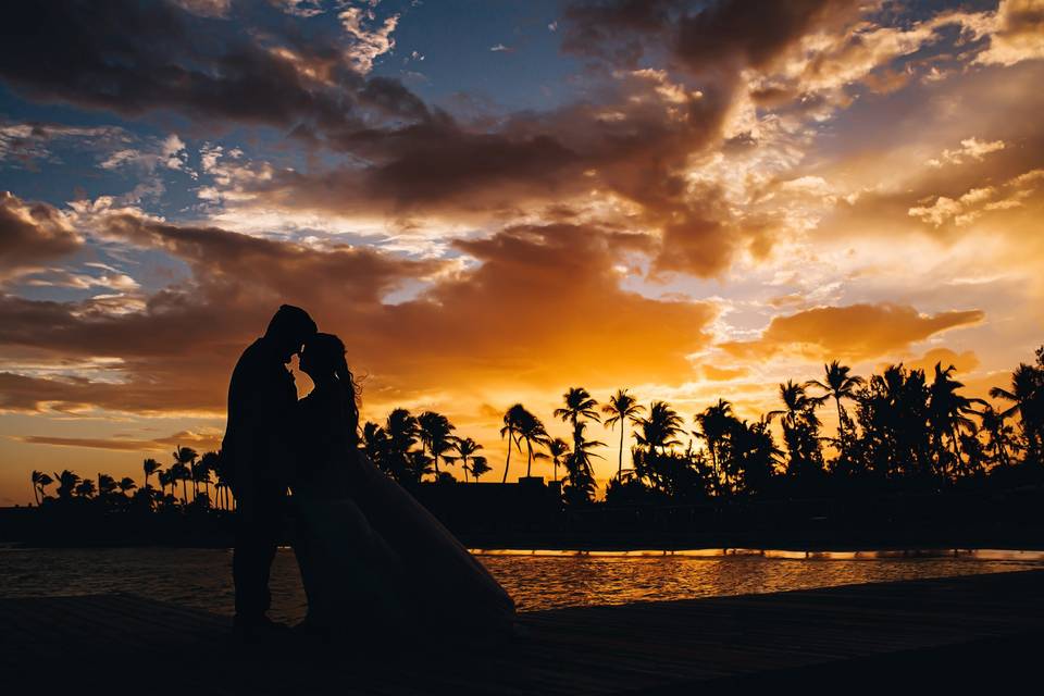As the sun dips, their love ri