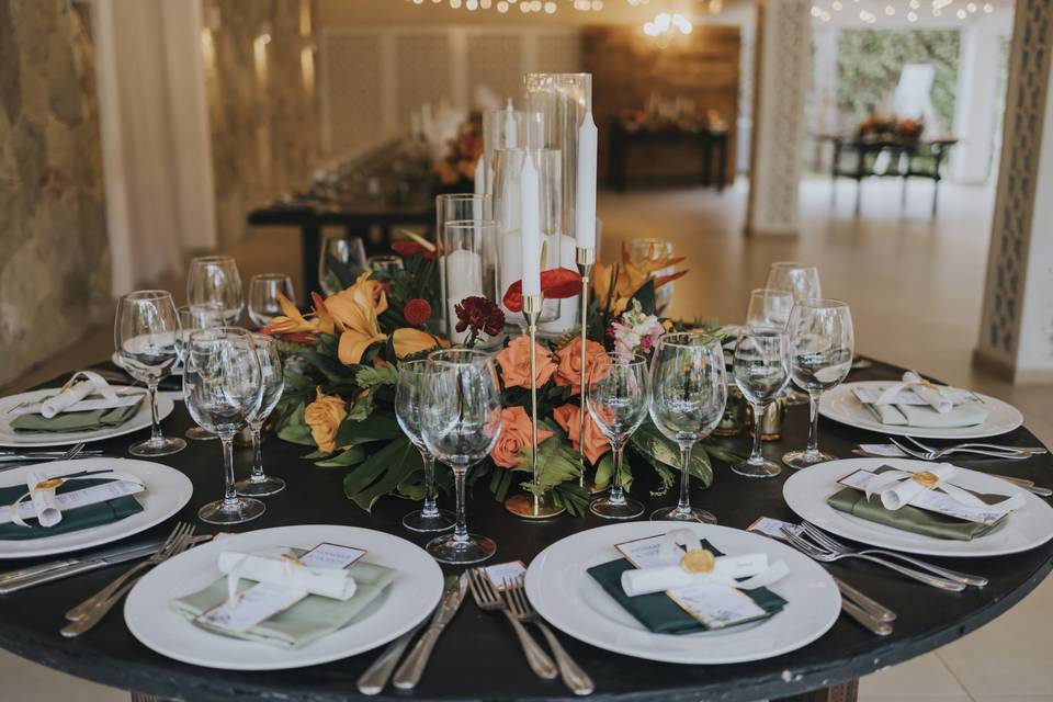 Wedding reception table