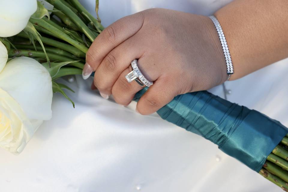 Emerald Cut Wedding Stack