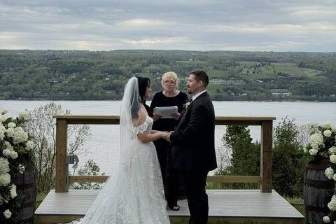 Lakefront Wedding Dais
