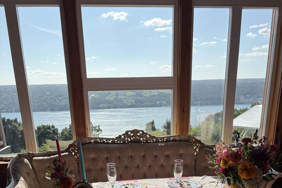 Setting for a banquet.