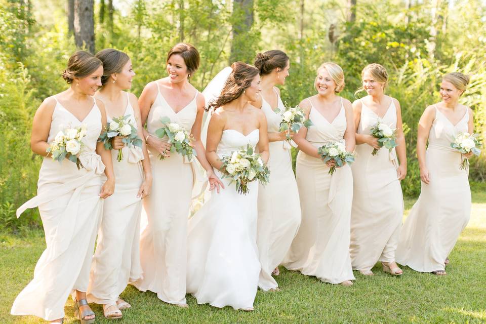 Bride and Attendants