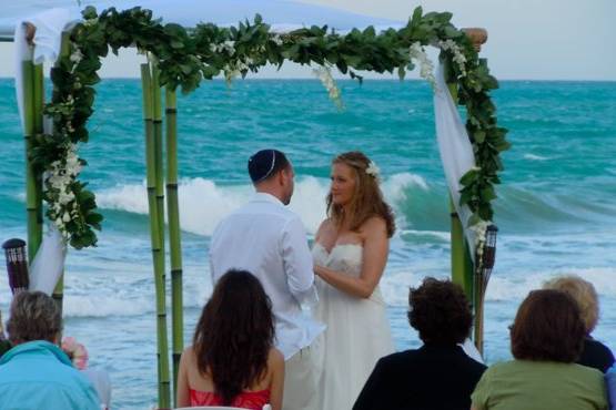 Arc Divine Tahitian Bamboo canopy / chuppah, Ft Lauderdale Fl