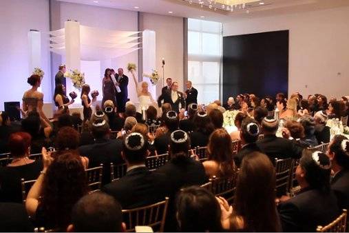 ArcDivine.com Neo Mode wedding chuppah, canopy, altar rental at the Eden Rock, Miami Beach FL,