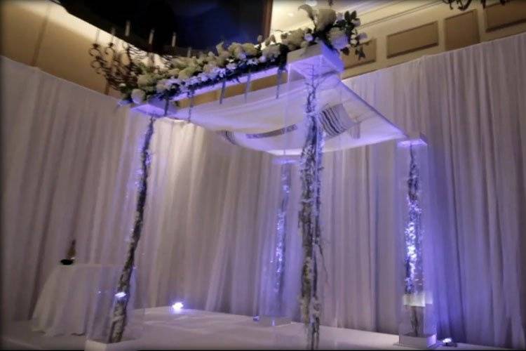 ArcDivine.com :: Miami Acrylic Chuppah Wedding Canopy Arch Rental Plastic Clear Glass