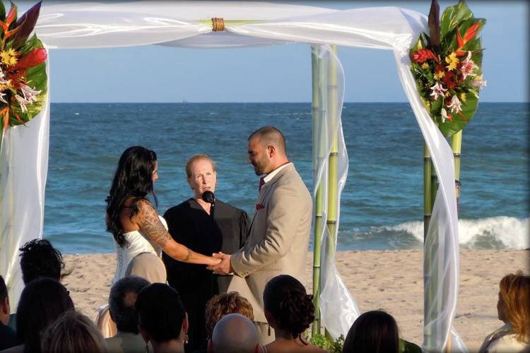 ArcDivine.com :: Miami Acrylic Chuppah Wedding Canopy Arch Rental Plastic Clear Glass