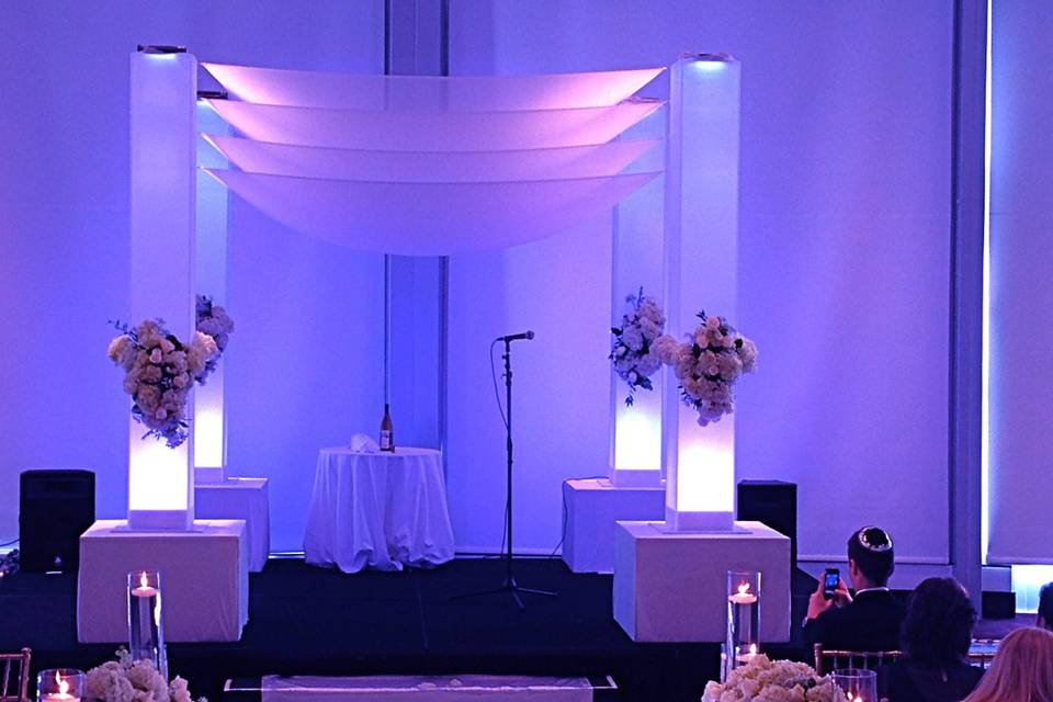 ArcDivine.com :: Miami Acrylic Chuppah Wedding Canopy Arch Rental Plastic Clear Glass