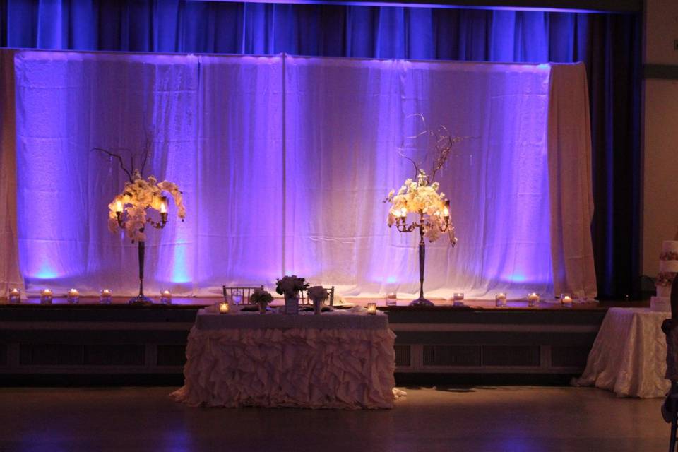 Wedding ballroom area