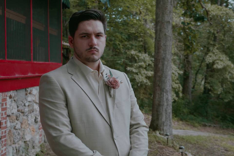 Groom Getting Ready