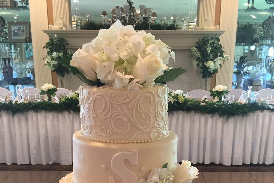 Scrollwork cake