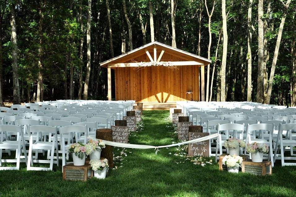 Wedding ceremony area