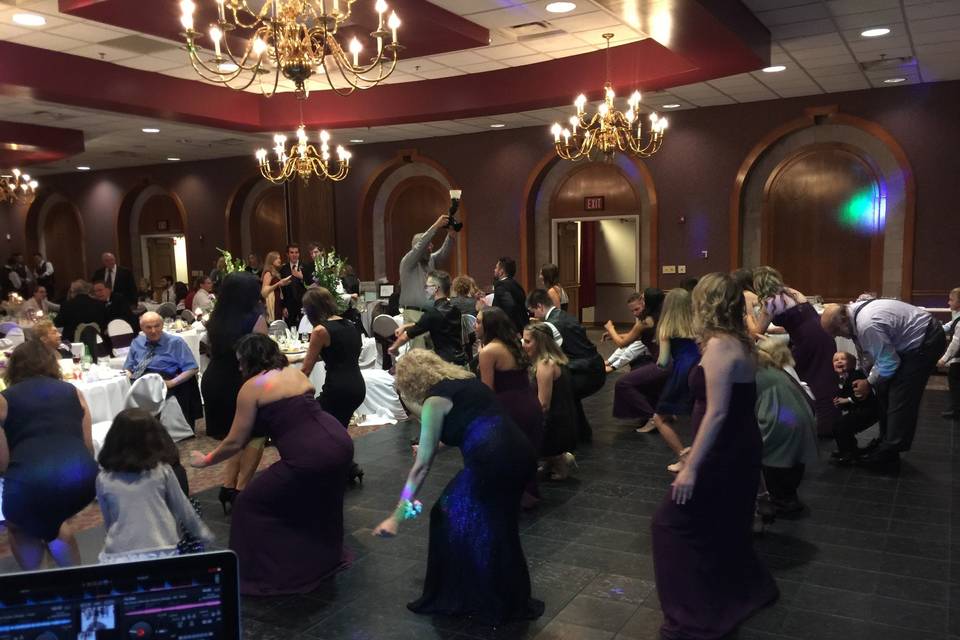 Guests dancing