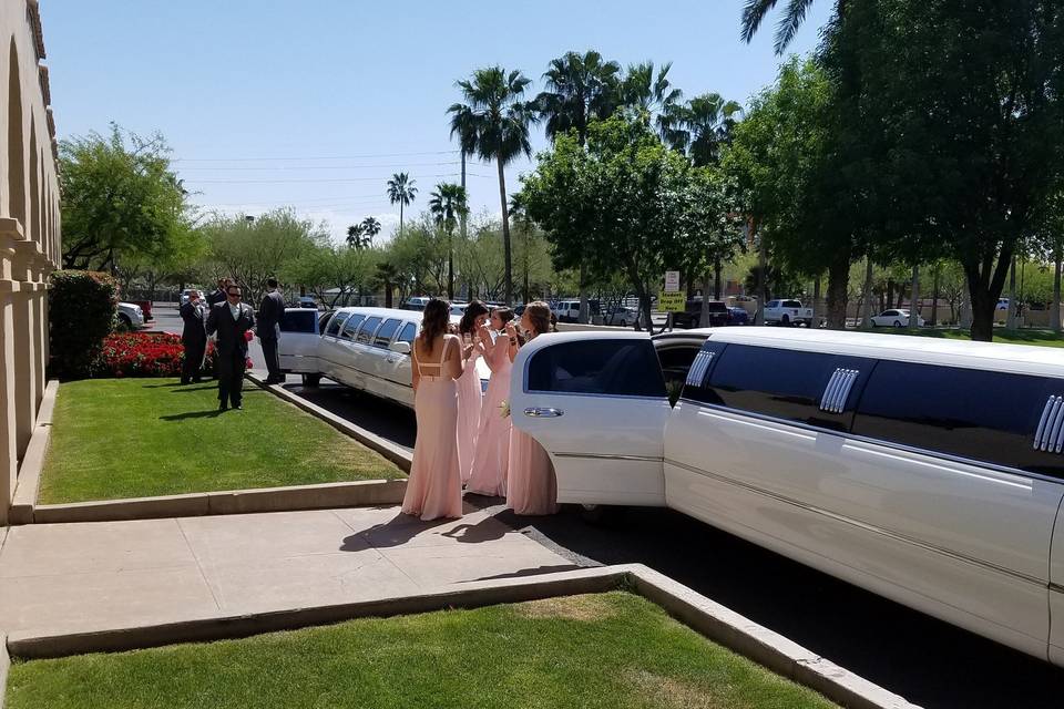 Girls arriving