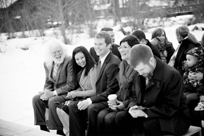 Guests at a Winter Wedding Reception at Lake Creek Lodge in Camp Sherman, Metolius River area, Central Oregon.http://www.lakecreeklodge.com/receptions.php