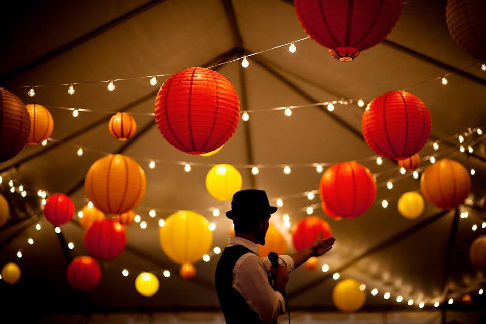 Paper Lanterns at Tented Reception at Lake Creek Lodge in Camp Sherman, Metolius River area, Central Oregon.http://www.lakecreeklodge.com/receptions.php