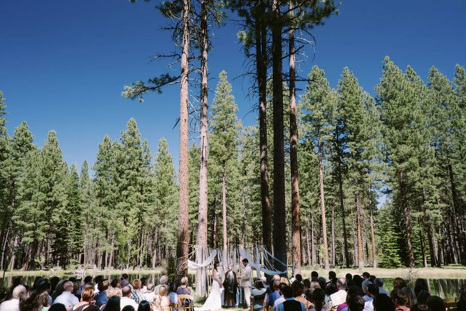 Tented Wedding Reception at Lake Creek Lodge in Camp Sherman, Metolius River area, Central Oregon.http://www.lakecreeklodge.com/receptions.php
