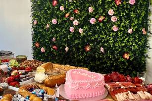 Bridal shower grazing table