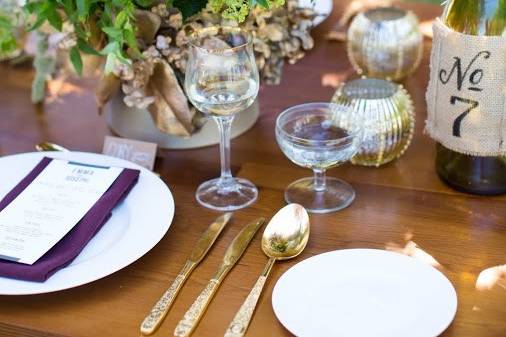 Long wooden table