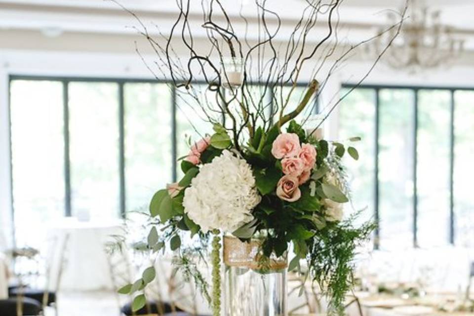 Muted Flower Centerpieces