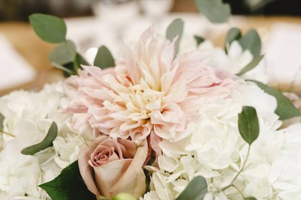 Muted Flower Centerpieces