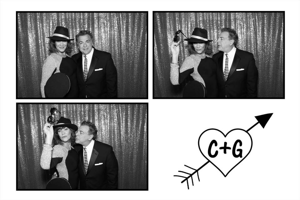 Black & white photo booth