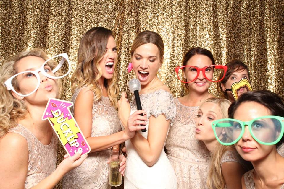 Bride and bridesmaids